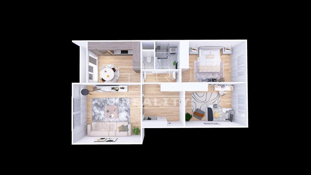 Priestranný 3-izbový byt s loggiou a zariadením v... - 11