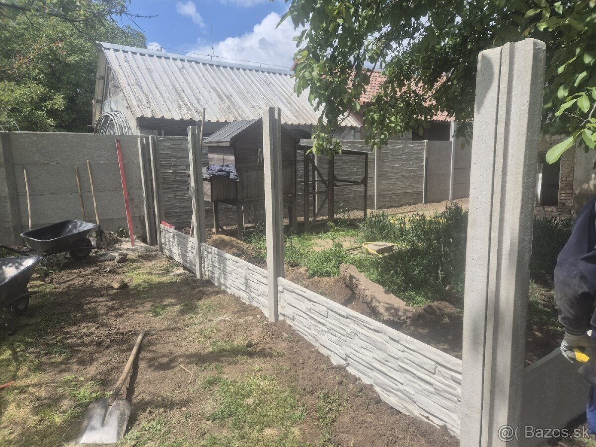 Betónové ploty, výroba, montáž - 11