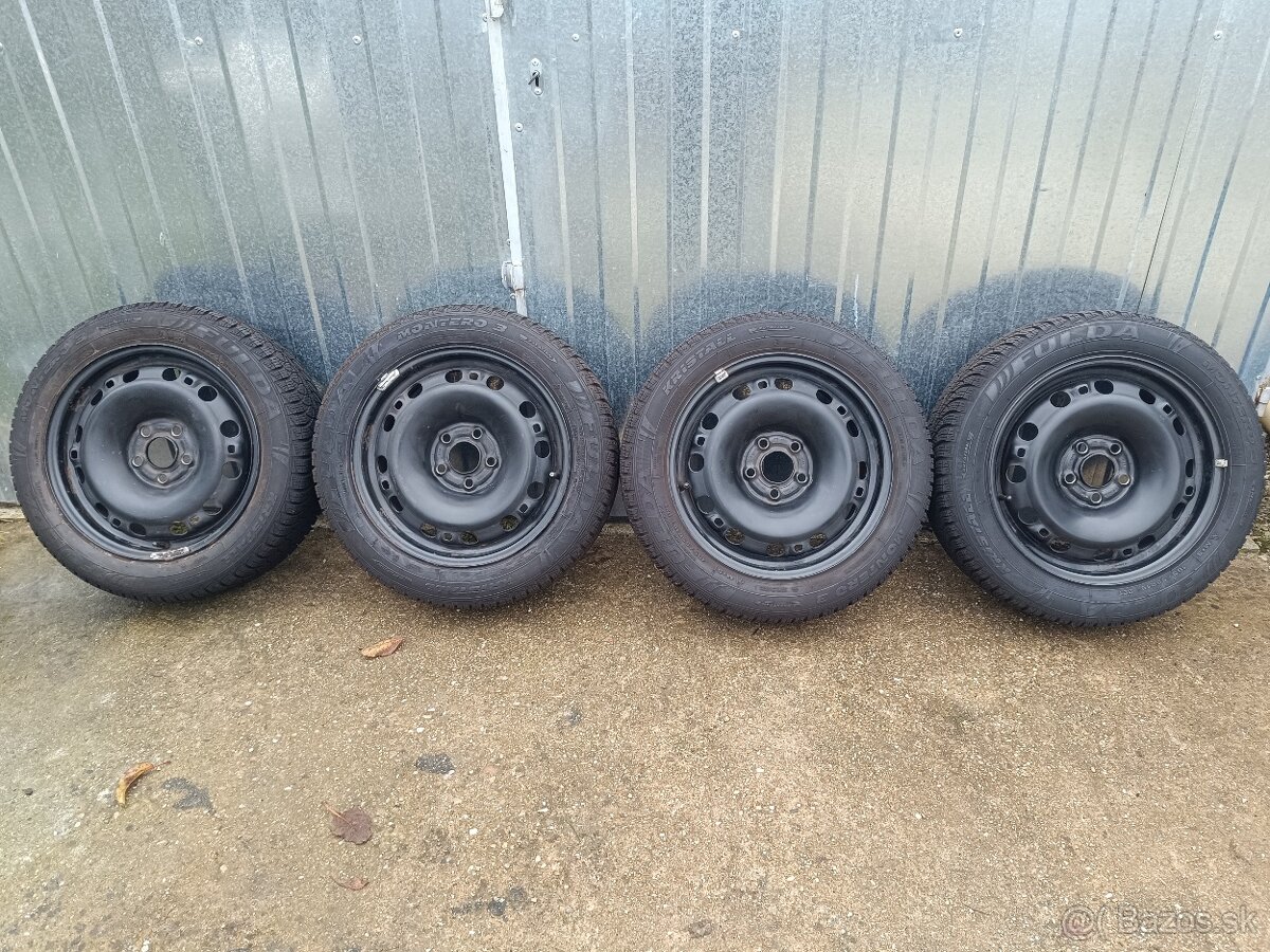 Plechové disky 5x100 R15 + zimné pneumatiky 185/55 R15 - 11