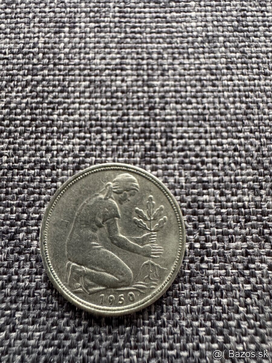 Nemecko - 50 Pfennig 7 ks : 1950, 1966, 1979, 1990, 1992 - 11