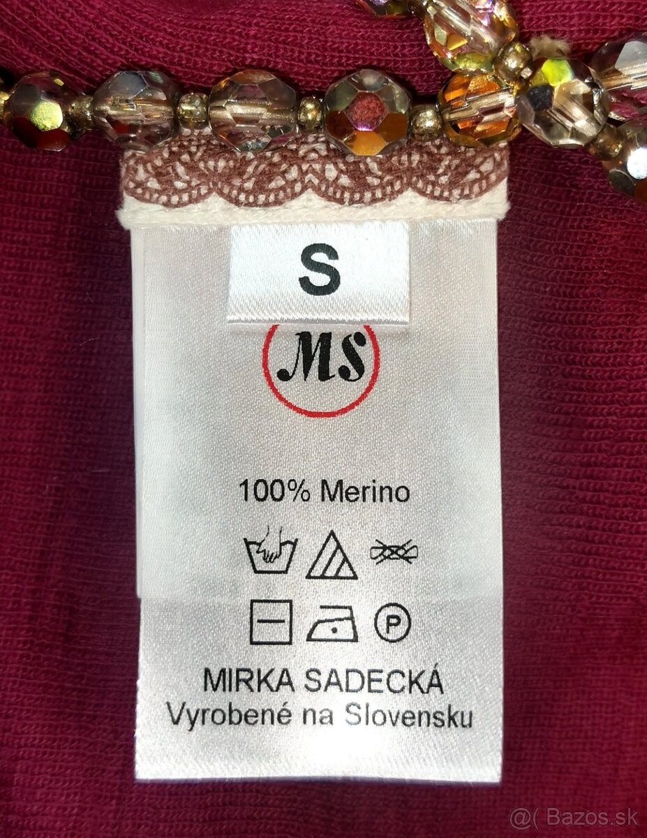 Bordové merino šaty na každý deň - 11