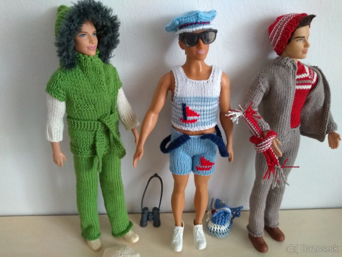 Veľryba slimák delfín tričko pre bábiku Ken barbie bermudy - 11