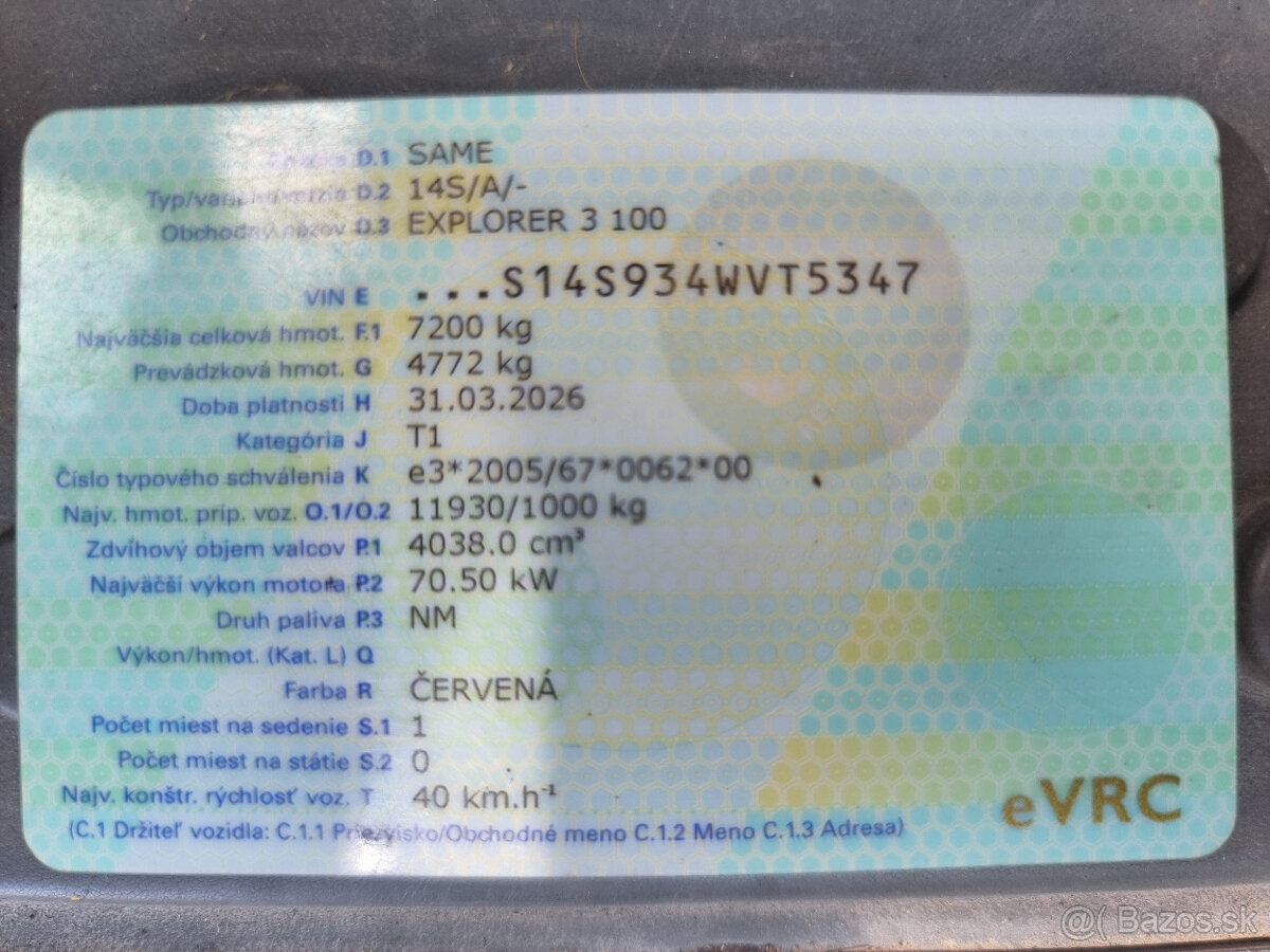 Traktor SAME EXPLORER 3 100 - 11