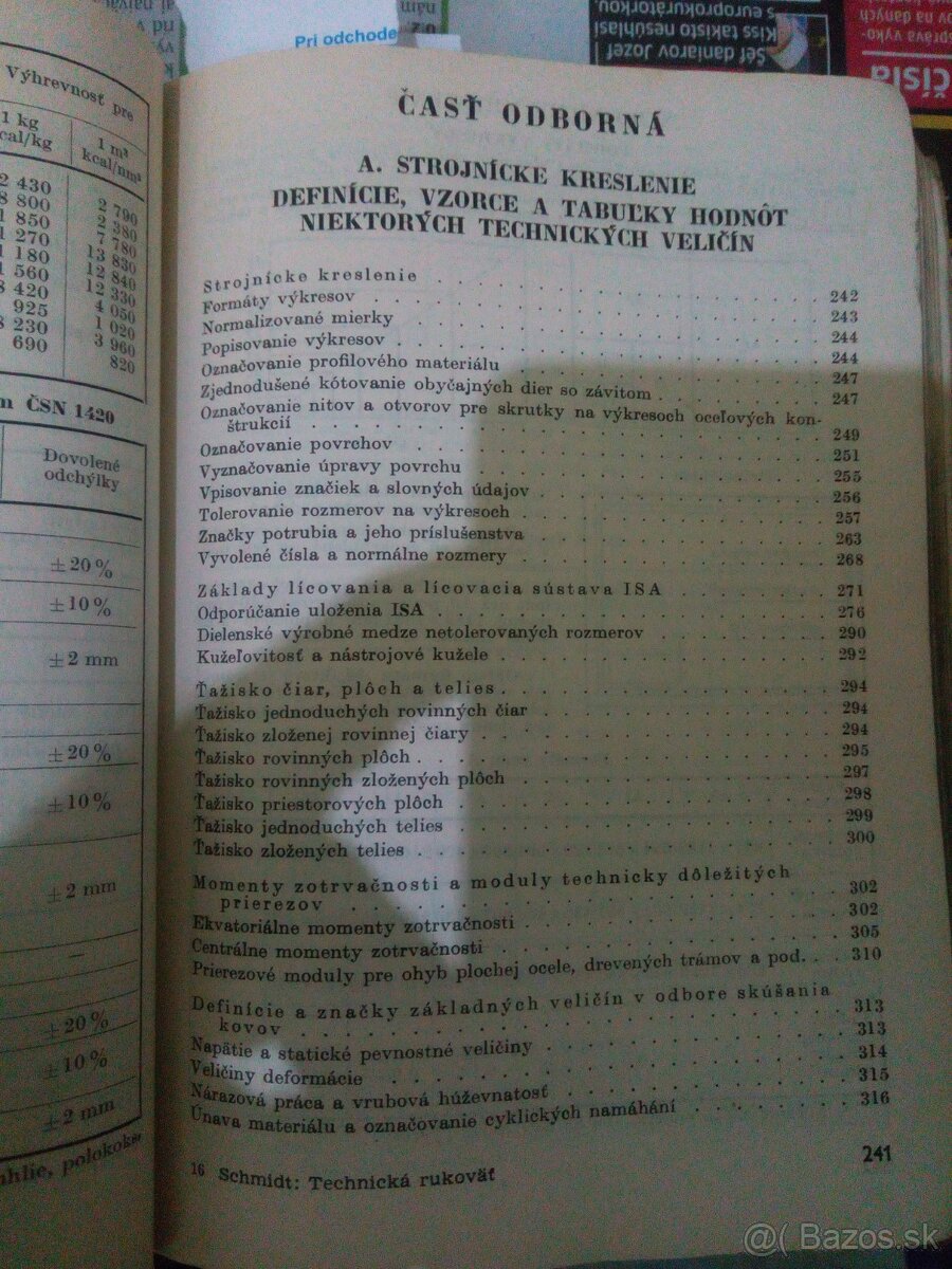 Technická príručka -tabulky r.1958 - 11