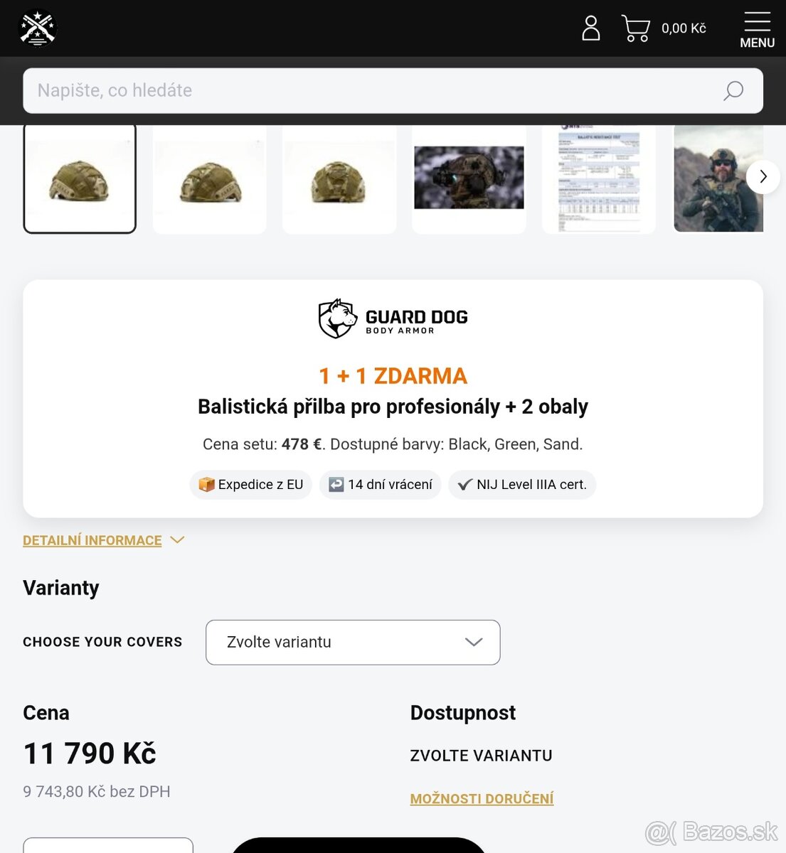 balistická přilba GUARD DOG Neprestrelná III.A helma - 11