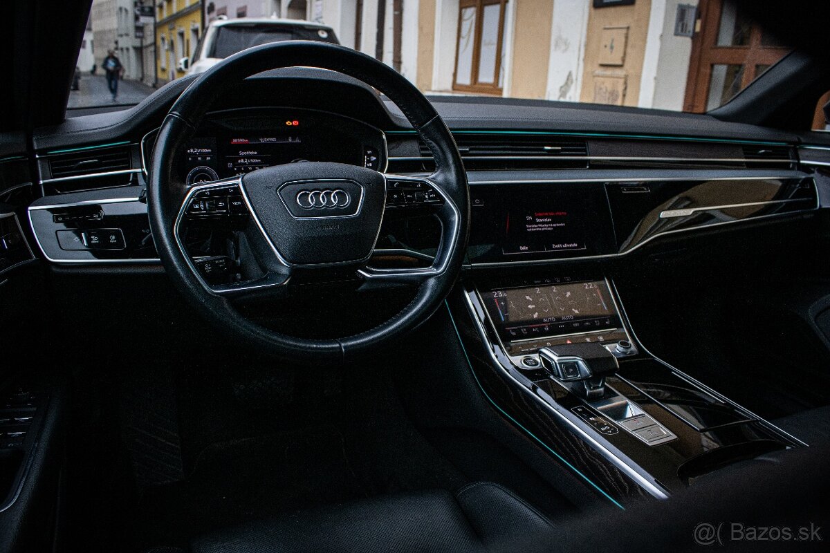 Audi A8 60 TFSI-e V6, masáž, webasto, pano, nelakované - 11