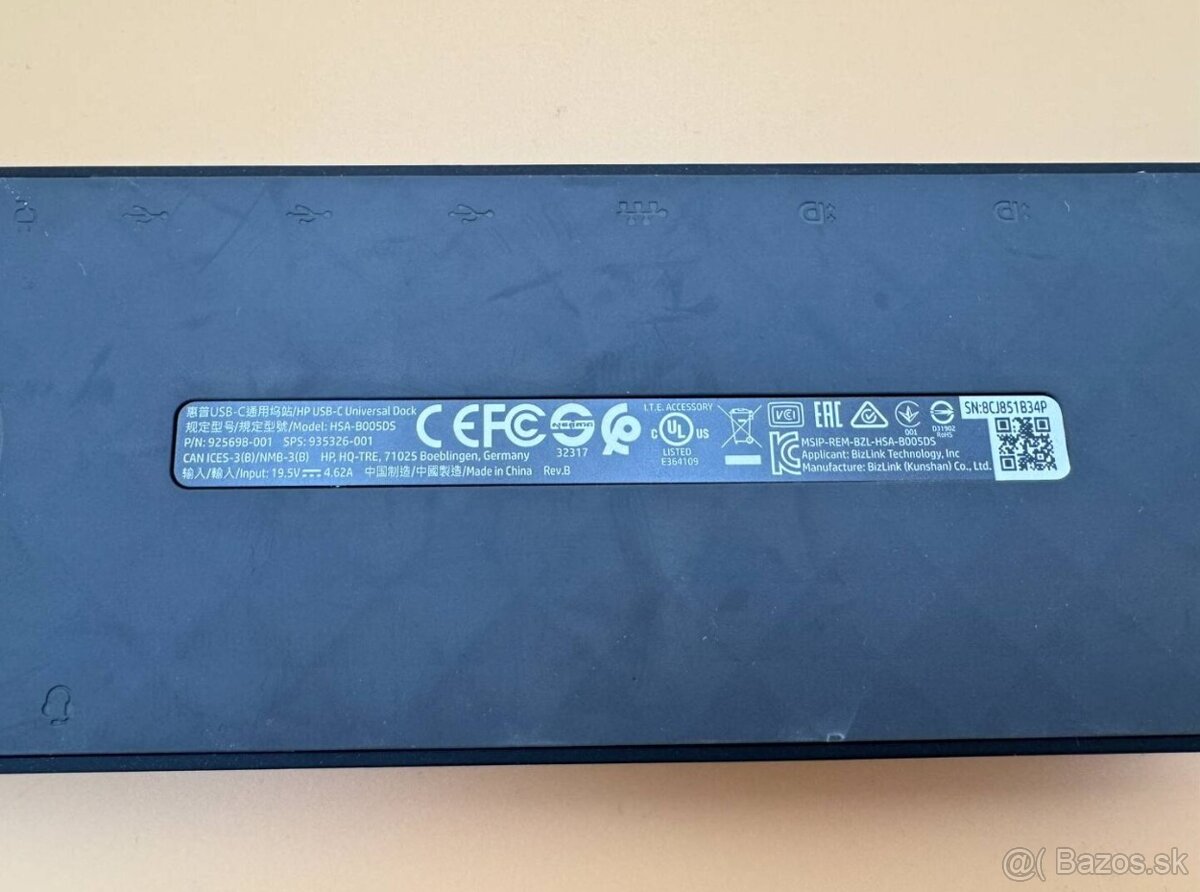 Predám dokovaciu stanicu na notebooky HP HP USB-C Universal - 11