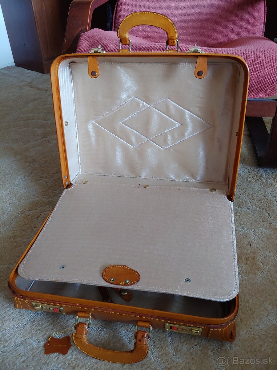 Nový kožený pilotný kufor - 11