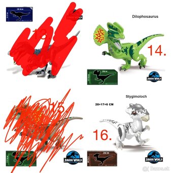 Rôzne dinosaury (8ks) typ lego - nové, nehrané - 11
