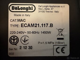 Automatický kávovar De'Longhi Magnifica S ECAM 21.117.B - 11