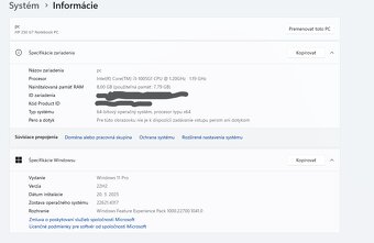 ✅Pracovný notebook HP 250 G7 - 11