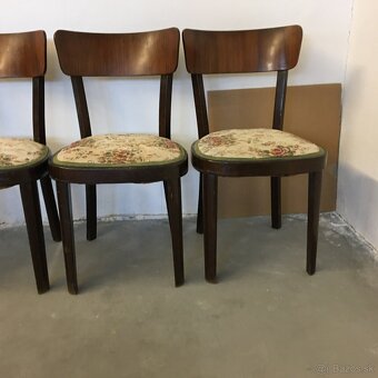 Retro starozitne Stolicky Halabala pruzinove 1950 Art Deco - 11