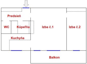 2 izbový byt Košice-Terasa - 11