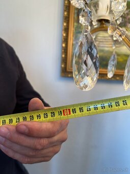 Stojaca lampa - mosadz, krištáľ - 11