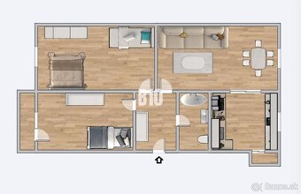 Zariadený 3 izbový byt s balkónom /84m2/ kompletná rekonštru - 11