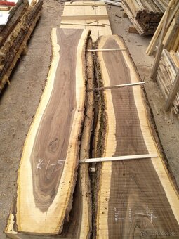 Predám vysušené orechové fošne - 8 cm hrubé - 11