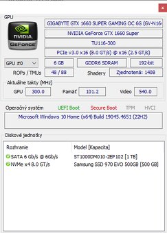 Herný PC/GTX 1660 Super 6G/I7-9700/32GB DDR4 - 11