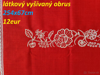 PVC obrusy, Látkový vyšívaný obrus - 11