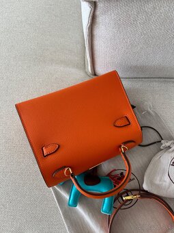 Hermes kelly mini kabelka oranžová - 11