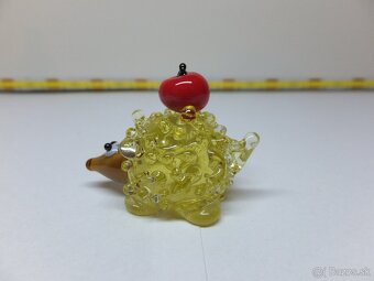 Set, staré skleněné figurky, slon, sněhulák, ježek. - 11