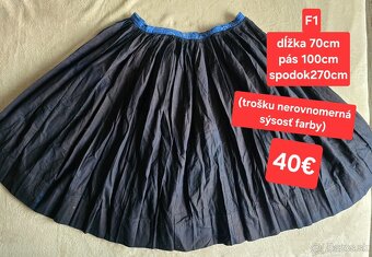 Stary kroj FARBIARSKE SUKNE indigo - 11