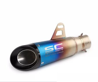 Nový  športový  ladený  Nerezový  univerzálny    moto výfuk - 11