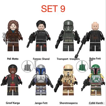 Rôzne figúrky Star Wars 2 (8ks) - typ lego - nové - 11