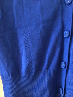 Kráľovsky modrý sveter na gombíky, Anna Scott, S/36 - 11