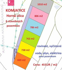 Komjatice – pozemok 5.478 m² na výstavbu (6 stavebných pozem - 11