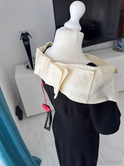 Moskada saty vestido cuello talianske luxusne saty - 11