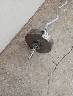 Pochromovaná EZ-činka a Rovná 180cm INSPORTLINE  30kg - NOVÁ - 11