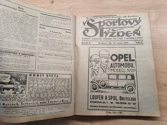 Športový týždeň - šport a automobilizmus 1929, 31.čísiel - 11