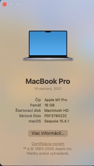 Apple MacBook Pro 14" M1 Pro (14-palcový, 2021) v ZÁRUKE - 11