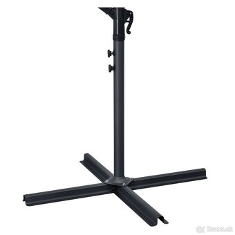 LED slnečník 3 m a 3,5 m šedá a krémová závažia a kryt - 11