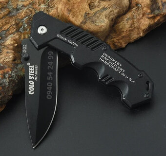 Vreckový nôž BLACK KNIFE s poistkou - 11