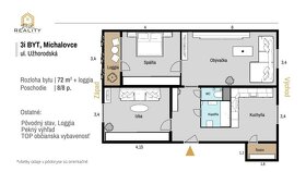 Predaj 3i byt - 72m² + loggia, na okamžité bývanie alebo inv - 11