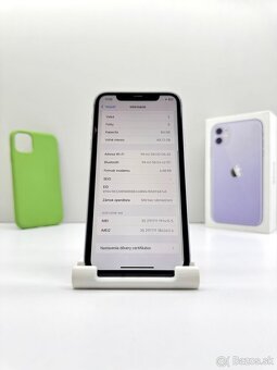iPhone 11 PURPLE TOP STAV NOVÁ BATÉRIA 100% - 11