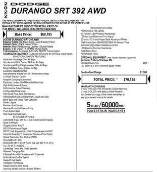 DODGE DURANGO SRT - 11