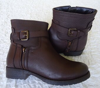 Kožené čižmičky Manoukian, veľ.39 - 11