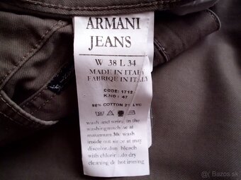 Armani Jeans pánske nohavice tenšie   L-XL  38/34 - 11