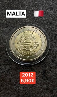 Euromince - pamätné dvojeurové mince Malta - 11