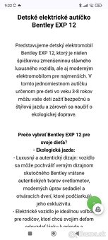 Elektrické auto Bentley - 11