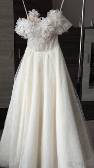 Luxusné svadobné šaty LUCE SPOSA – veľkosť 32–38, nude farba - 11