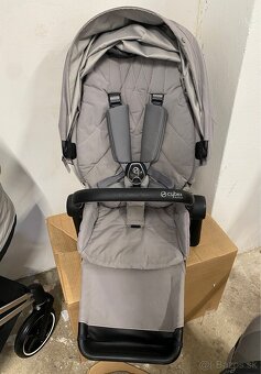 Kočík Cybex Priam Chrome Black - Soho Grey - Trojkombinácia - 11