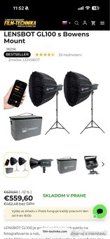 Predám COB LED svetlá Lensbot GL100 - 11