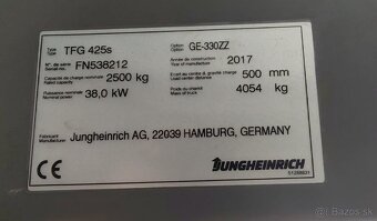 Plynovy vysokozdvižný vozík Jungheinrich TFG 425s - 11