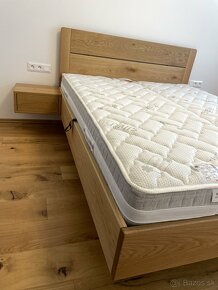 Dubová posteľ s úložným priestorom - levitujúci dizajn - 11