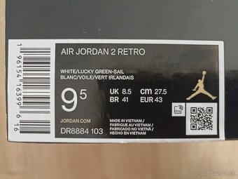 Nové pánske tenisky Nike Air Jordan 2 Retro Lucky Green - 11