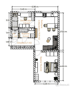 Predaj 2 izbový tehlový byt v pôvodnom stave Národná trieda - 11