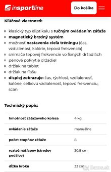 Eliptický trenažér inSPORTline - 11